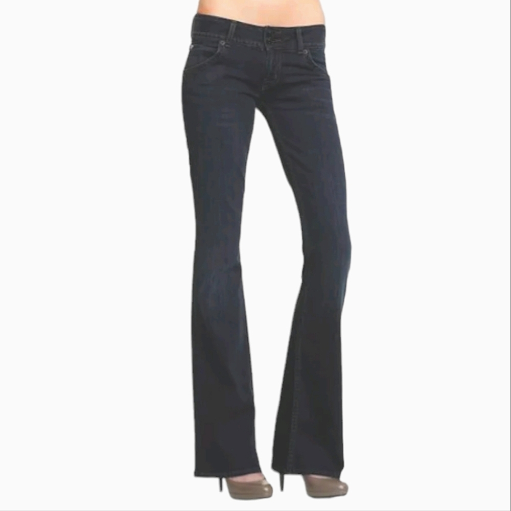 HUDSON"Rebel" Signature bootcut darkwash jeans #W170DHK sz 26x35.5L TALL euc - Picture 3 of 14